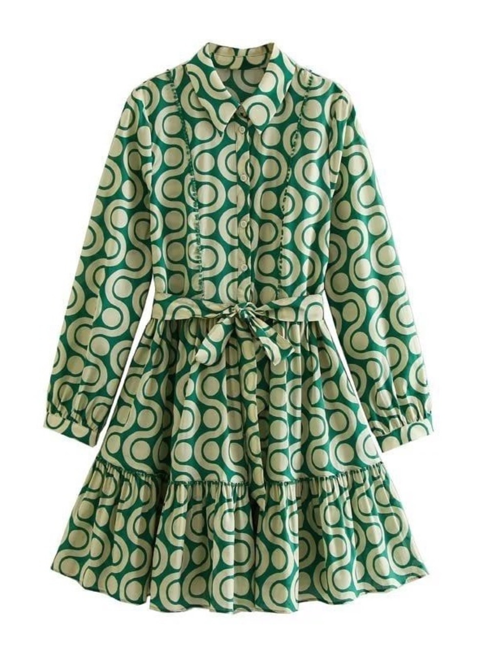 PRINTED SHORT DRESS - Picture 6 of 10